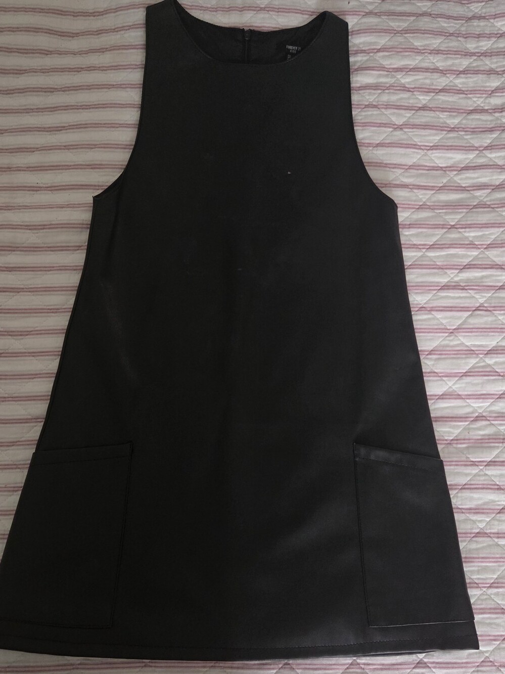 Forever 21 Black Sleeveless A-Line Mini Dress with Pockets Kids 11/12
